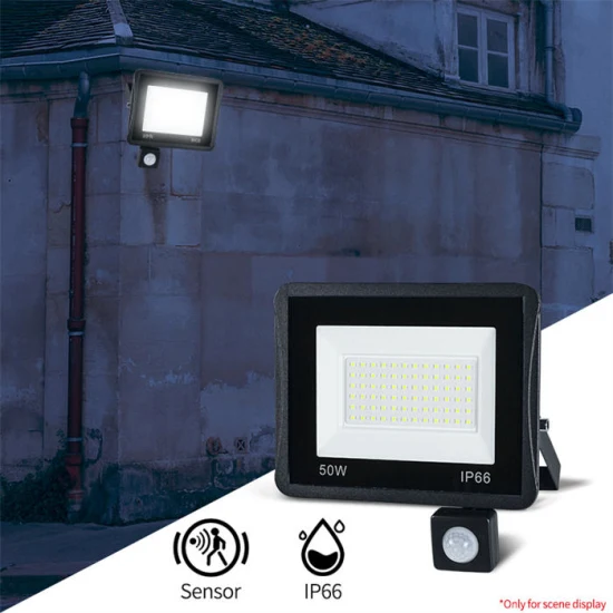 Proiettore a LED 10W 20W 30W 50W 100W 220V 240V Impermeabile PIR Sensore di movimento Proiettore Lampada da parete per esterni Faretto a luce di inondazione